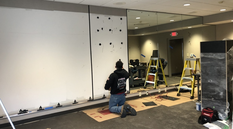 Residence Inn Mirror Installation