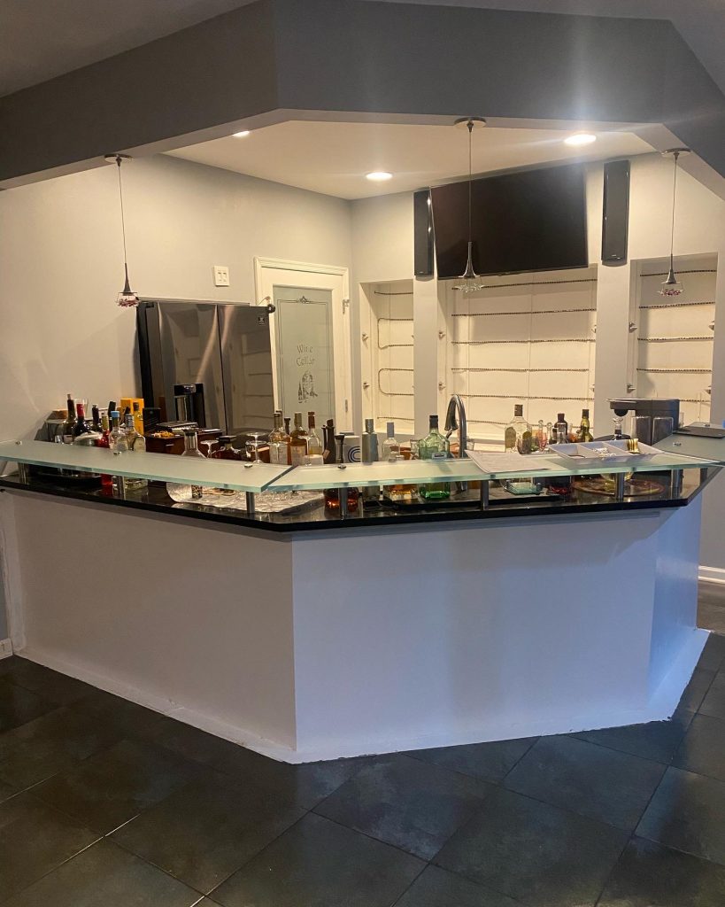 Custom glass for at home bar in West Orange NJ