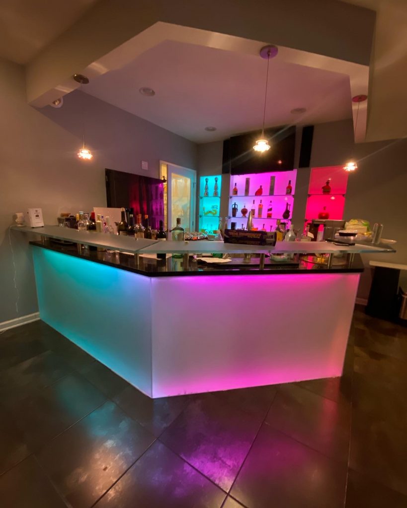 Custom glass for at home bar in West Orange NJ