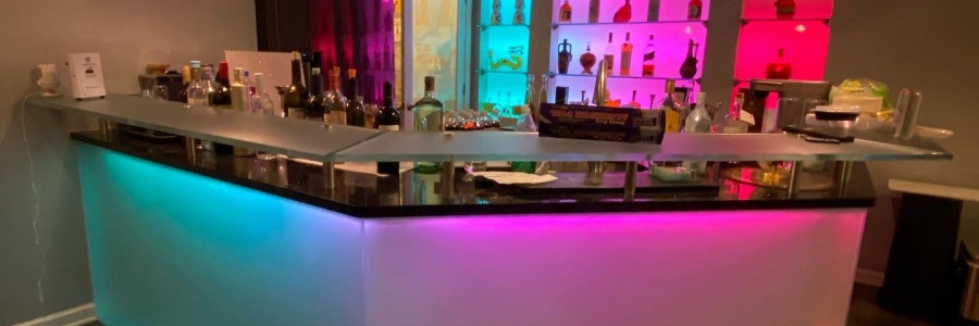 Custom glass for at home bar in West Orange NJ