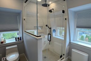 Custom 90 Degree Frameless Shower Enclosure in Somerville, NJ